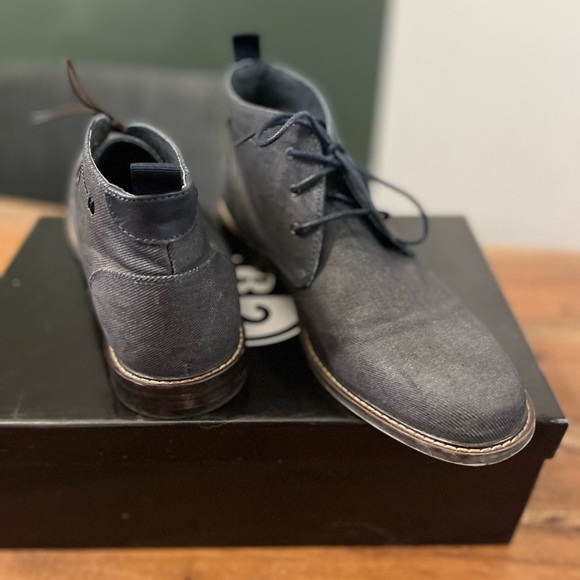 B2 (Browns) Navy Denim Mens Dress Boots - Picture 4 of 4